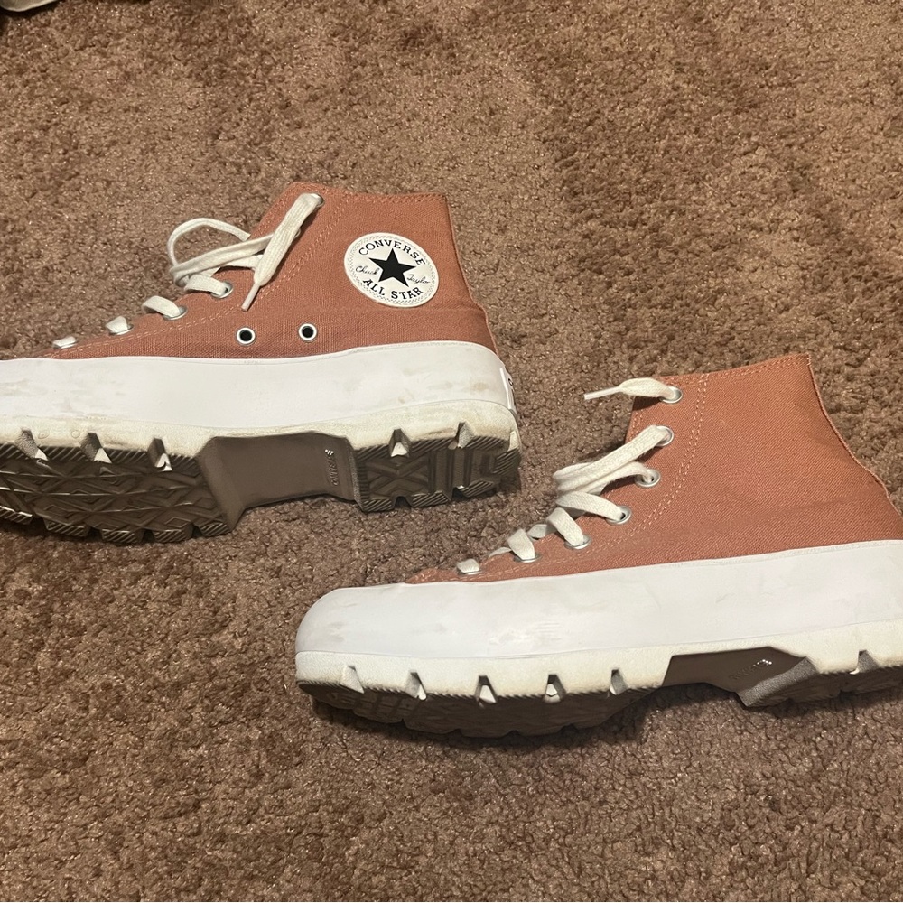Rust Platform Lugged Converse